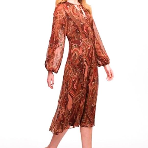 NWT Tommy Hilfiger Balloon-Sleeve Paisley -Print - Picture 8 of 10